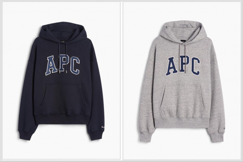圖說:Gap×A.P.C.聯名系列刷毛連帽上衣(圖/品牌提供)