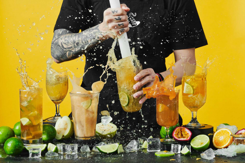 「虎爽爆檸系」飲品是貳虎主推搭配炸物的解膩系列。(圖/貳虎提供)
