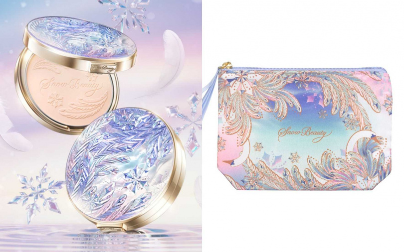 Snow Beauty雪花香氛魔法盒2025年限定版(含殼、蕊、日間薄款粉撲、夜間厚款粉撲、限定化妝包)/2,150元(圖/品牌提供)