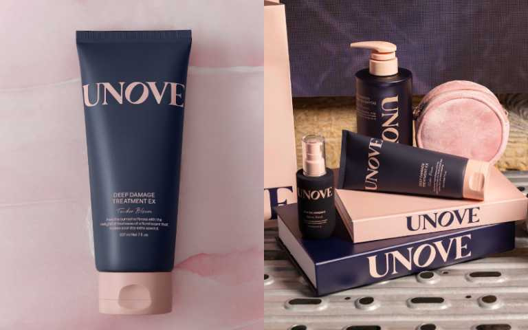 UNOVE柔諾伊 角蛋白柔順修護髮膜 柔綻花香/暖木花香/549元。(圖/品牌提供)