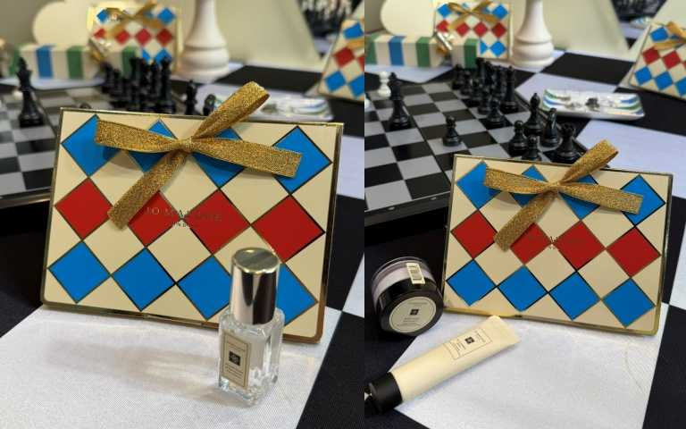 左:Jo Malone London經典/限量香氛隨行禮盒 950–995元、(右)Jo Malone London 經典香氛護手護膚雙星禮盒 950元(圖/黃筱婷攝)