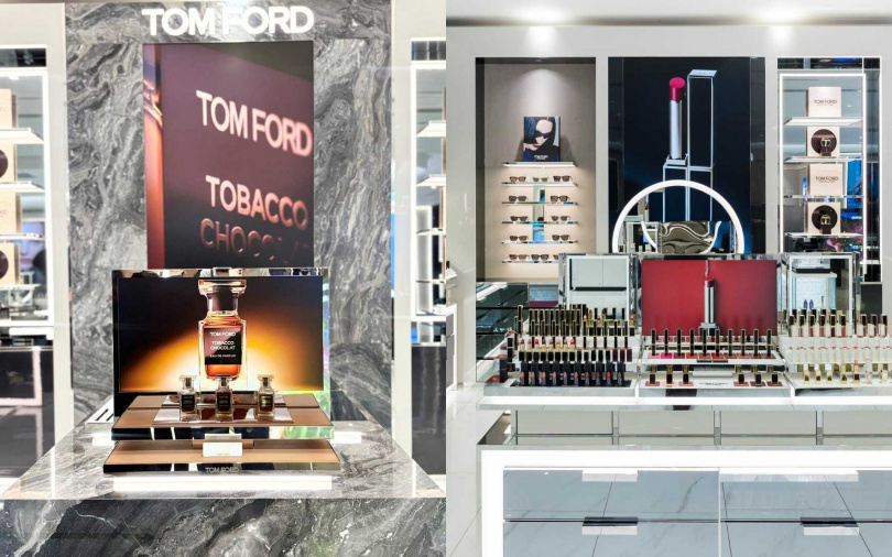 全台首間TOM FORD Beauty x Eyewear概念空間,就在台北最新地標-大巨蛋Garden City。(圖/吳雅鈴攝、品牌提供)