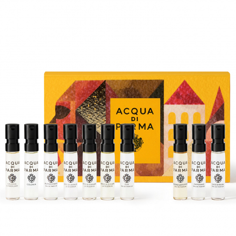Acqua di Parma《斯普雷扎圖拉大飯店》探索香氛禮盒,1.5ml×10/2,000元。(圖/品牌提供)