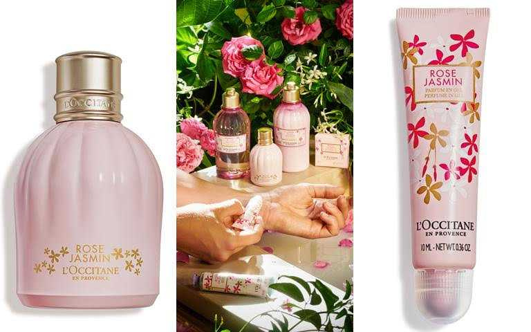 歐舒丹茉莉玫瑰淡香水50ml／1,780元、茉莉玫瑰香氛凝膠10ml／900元  用噴的香水還是用擦的香氛凝膠都有，兩種不同質地的留香方式。(圖／品牌提供)