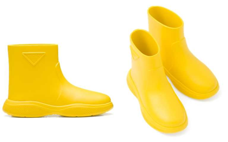 可以選下雨穿也OK的橡膠短靴>PRADA橡膠踝靴／24,500元（圖／品牌提供）