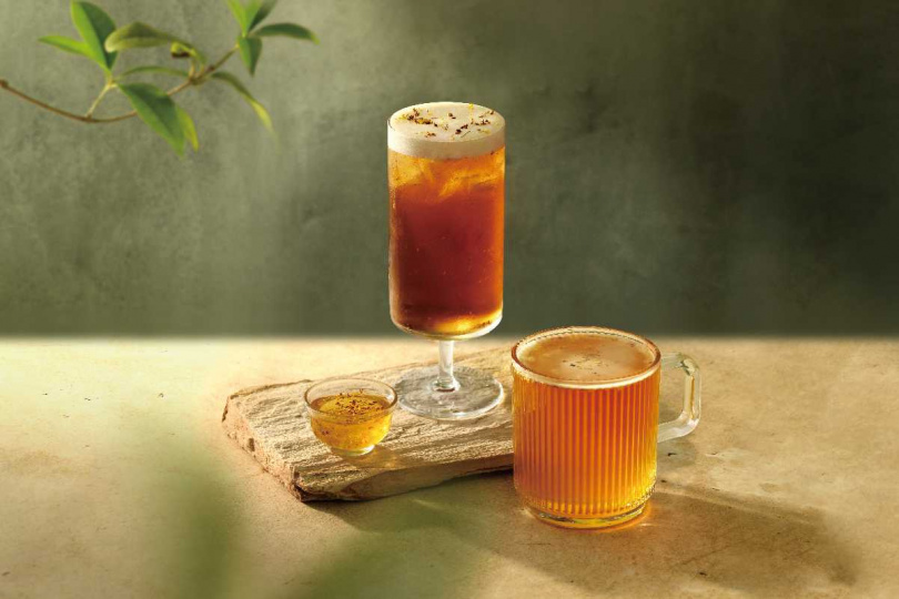 茶湯會「桂馥茶香」新品，將「金桂」桂花釀加入翡翠綠茶和招牌鐵觀音茶湯 。