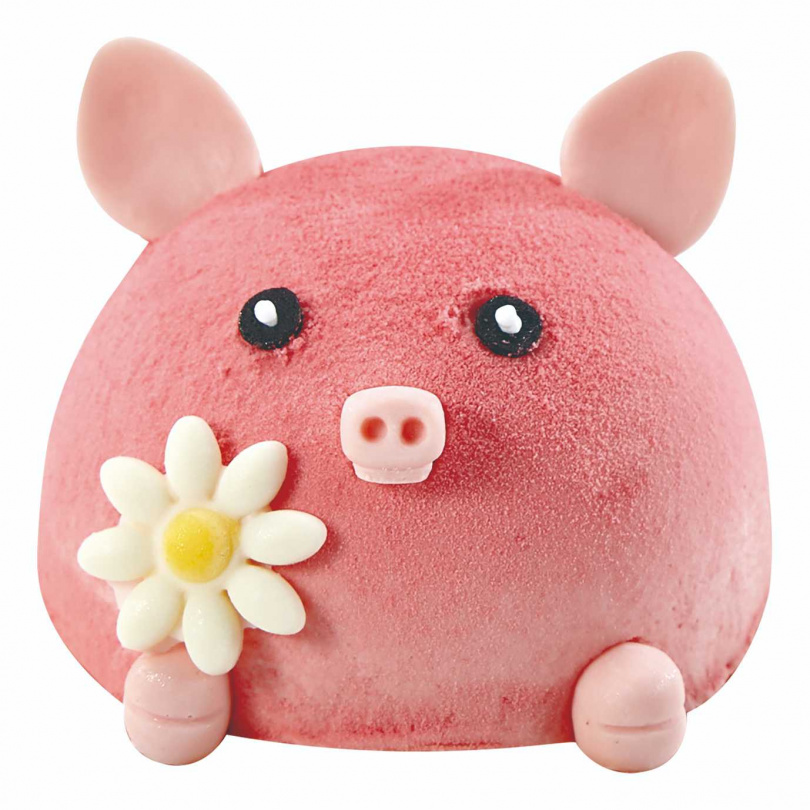 「可愛豬豬」圓滾滾胖嘟嘟的粉紅豬豬露出無辜呆萌的眼神。