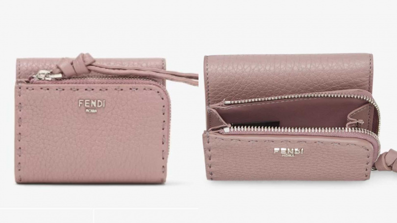 FENDI Peekaboo超迷你三摺疊皮夾／23,400元（圖／品牌提供）