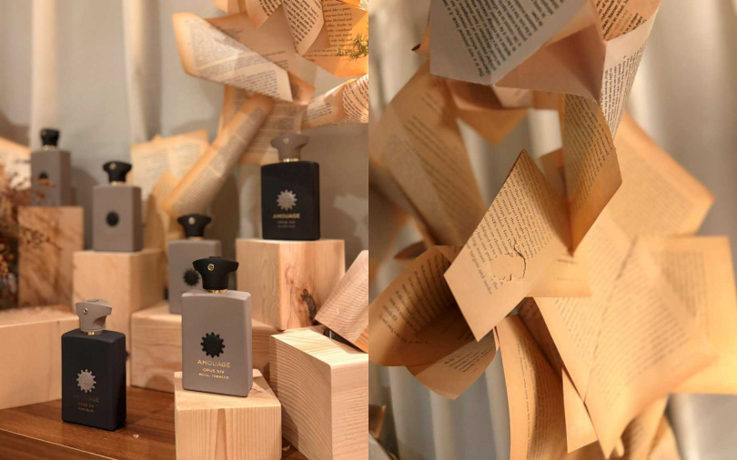 AMOUAGE「詩情扉頁系列」將香氛視為無形的書頁，每款香氣都如同一本無形之書，為使用者帶來突破嗅覺與感知極限的新體驗。（圖／吳雅鈴攝）