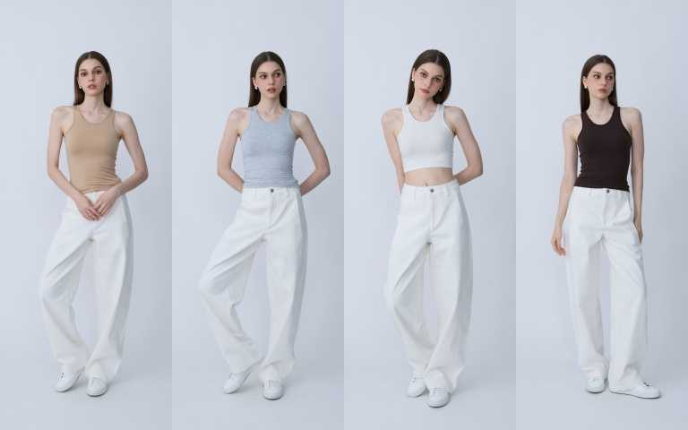 aeom全新升級bratop系列以Tencel天絲與膠原蛋白紗線打造短版和長版的,預計11月正式開賣。(圖/品牌提供)