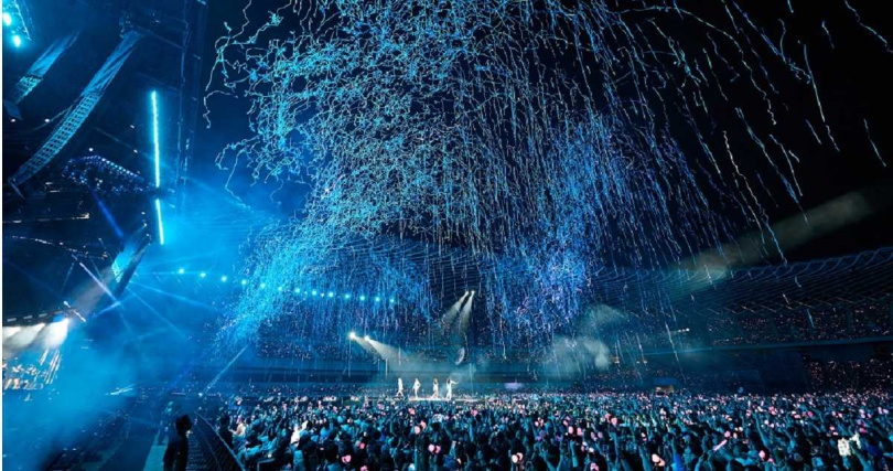 BLACKPINK於18日、19日在高雄進行「BORN PINK」巡演，兩場演出吸引9萬歌迷進場支持。（YG Entertainment提供）