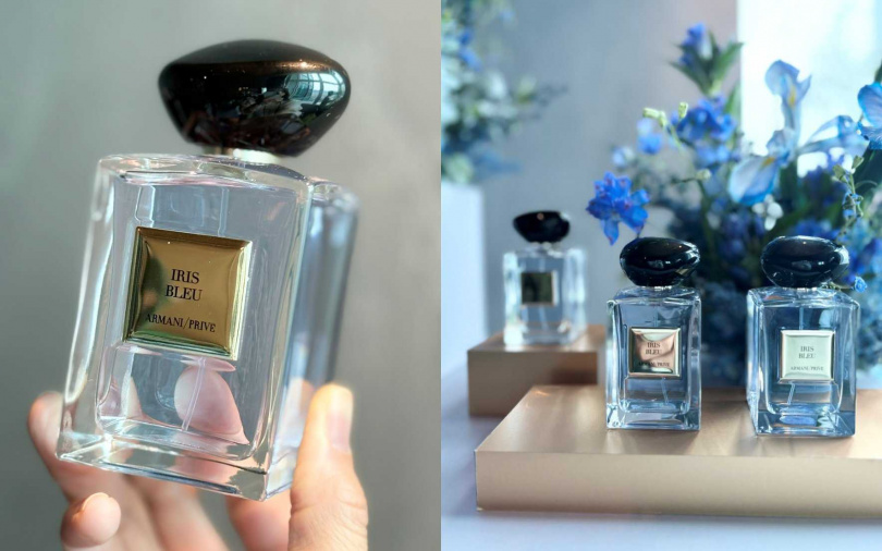 ARMANI/PRIVE高級訂製淡香水花園系列黎明鳶尾50ml／5,500元、100ml／8,500元（圖／吳雅鈴攝）