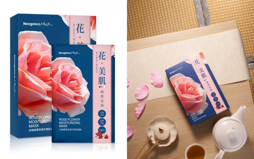 Neogence玫瑰潤澤保濕花美肌面膜6入/299元(圖/品牌提供)