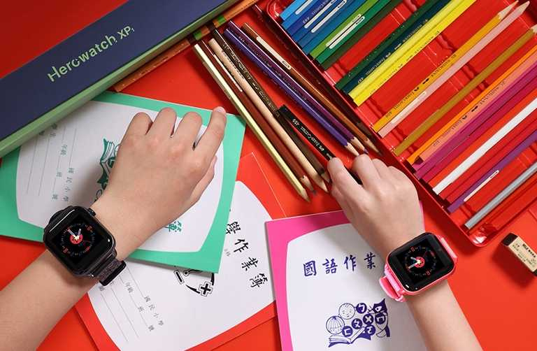 兒童智慧手錶有光學測量體溫健康偵測及語音等功能，並享優惠價加購一卡通錶帶。