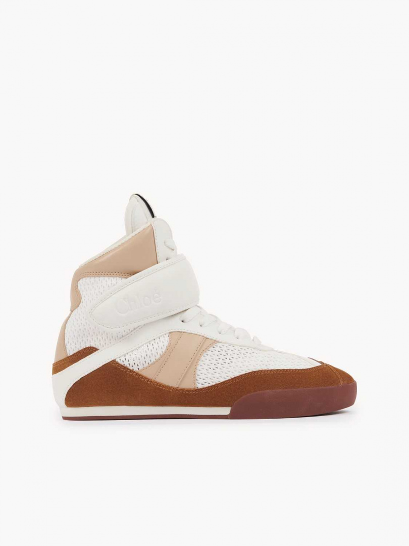 Jennie同款Chloé Kick 棕色高筒休閒鞋/27,700元(圖/品牌提供)