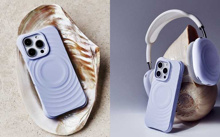 Essentials by CASETiFY™ 波紋手機殼（霧紫色）適用iPhone 14-16 系列 / 價格依機型而異（圖／品牌提供）