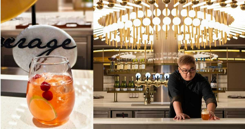 亞洲五十大最佳酒吧的TCRC主理人阿翔為島語設計高雄漢神店限定聯名調酒「閃耀芭梨」。（圖／魏妤靜攝、漢來美食提供）