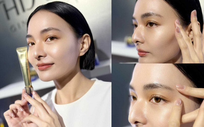 針對臉上有紋路下垂凹陷感的地方或是斑點處，都能以按摩手法再做加強。（圖／吳雅鈴攝）