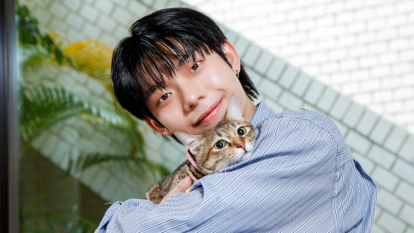 劉凱杰開玩笑說平時遲到是因為奇異果賴在他身上。（圖／趙文彬攝）