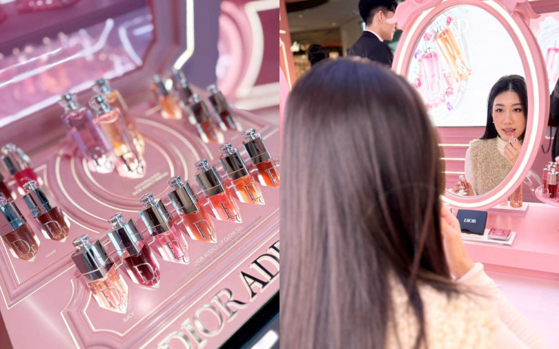 還有新光會員限定的「迪奧癮誘蜜糖彩妝講座」，由迪奧彩妝專業團隊幫妳提供個人化彩妝諮詢與試妝服務。（圖／吳雅鈴攝）