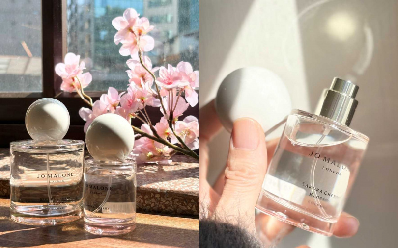 Jo Malone London櫻花限量版香水30ml／3,100元、100ml／6,150元（圖／吳雅鈴攝）