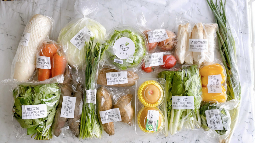 蔬菜可以自由選配結算，也可以挑選配好的主題箱。