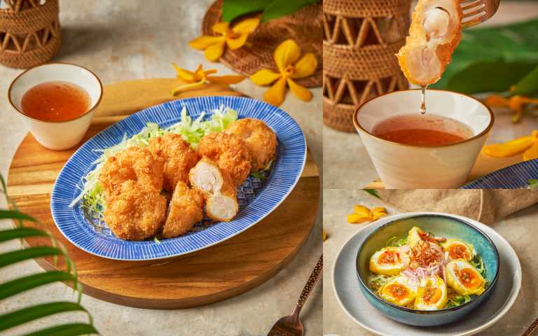 超好吃的金錢蝦餅和特色泰國菜，讓你除了火鍋也多了其他的餐點選擇。 (圖／品牌提供)