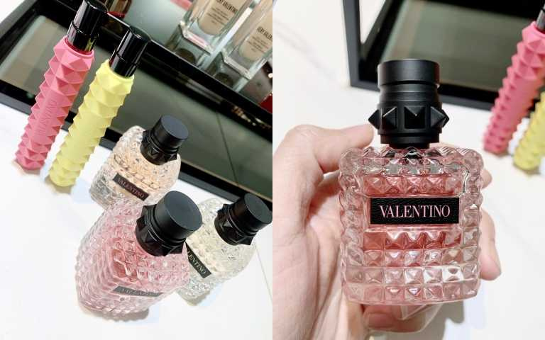 Valentino Beauty訂製羅馬香水系列，是以”鉚釘元素”為最大特色，搭載上可呼應不同心情、不同場合、不同季節的特調香氣，根本就是一件凝聚Valentino高訂風格的精品。（圖／吳雅鈴攝）