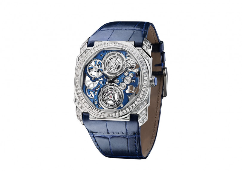 Octo Finissimo Tourbillon超薄鏤空鑽錶，全球限量50只，定價：7,180,000元