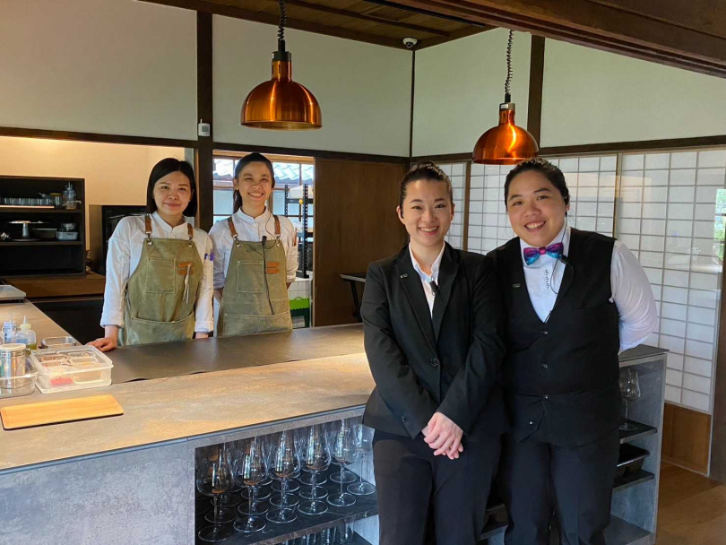 圖三 餐廳團隊全為女性，祈使展現女性細膩秀雅的特質。(圖／fūjō restaurant提供)
