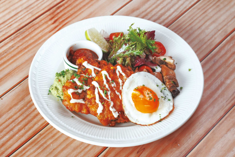 「櫛瓜玉米餅早餐盤」。（圖／樂子theDiner提供）