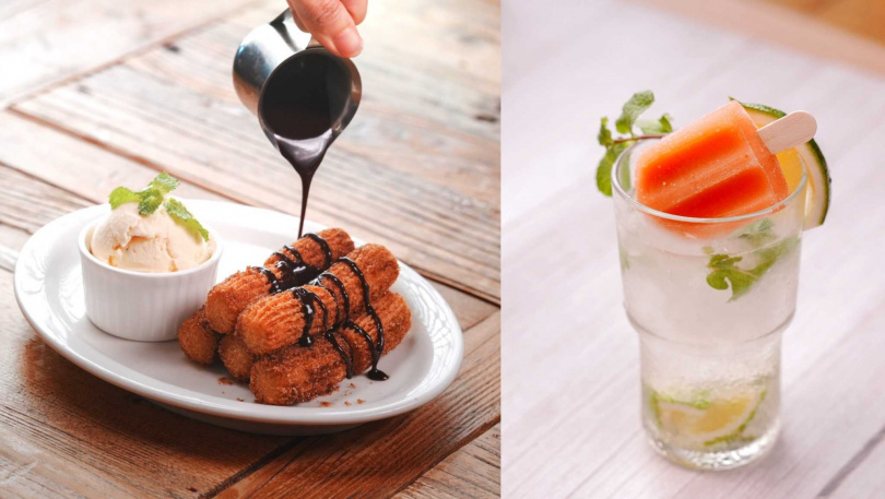 「肉桂吉拿疊疊樂」（左）、「Chill西 Mojito」。（圖／樂子theDiner提供）