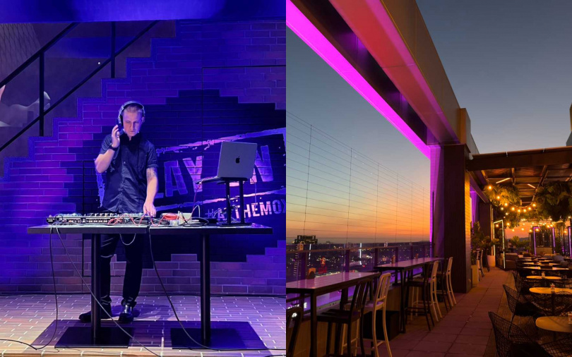 18樓Rooftop XOXO Bistro高空餐酒館以「Skyline Countdown天際線倒數」入場票價每人1,480元，限量早鳥優惠1299元，售完為止。（圖／業者提供）