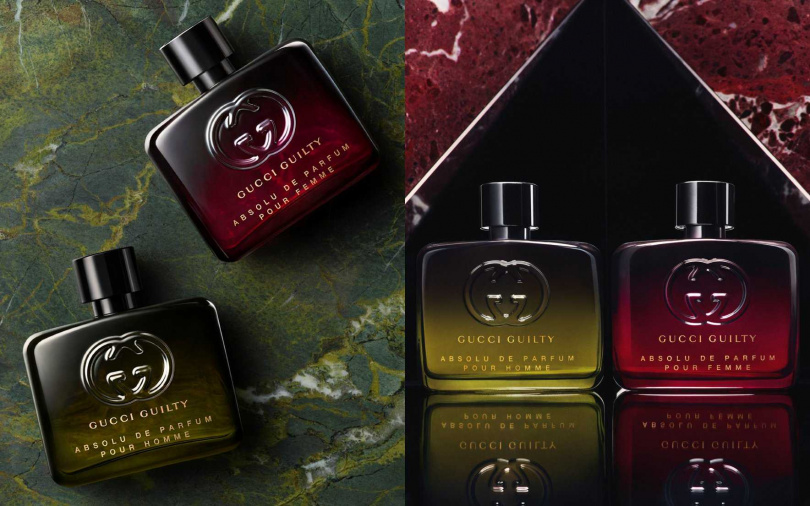 GUCCI Guilty罪愛奢境濃郁男性香精 60ml/5,650元、GUCCI Guilty罪愛奢境濃郁女性香精60ml/6,350元(圖/品牌提供)