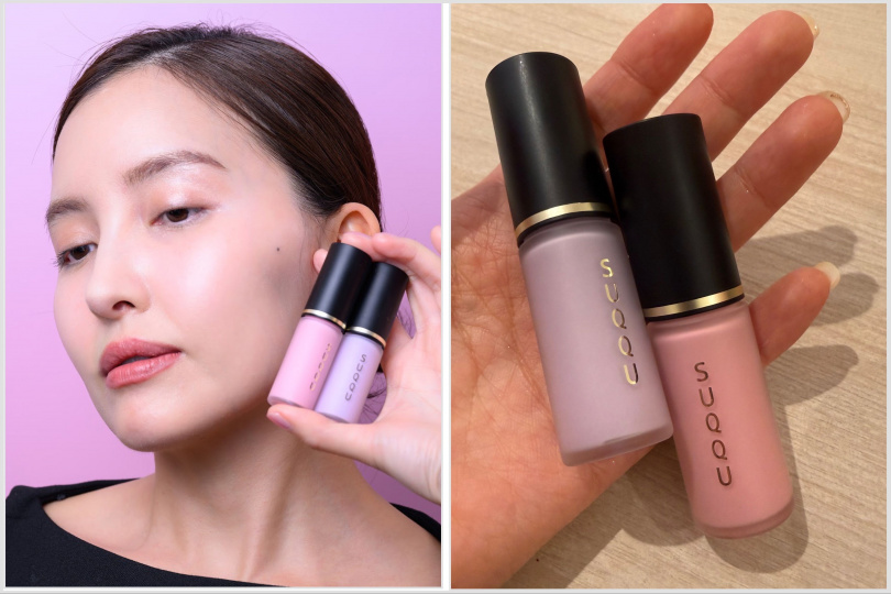 圖說：（左）SUQQU晶采潤色顏彩液#01／各1,750元。（右）色號#01、#02（圖／品牌提供、黃筱婷攝）