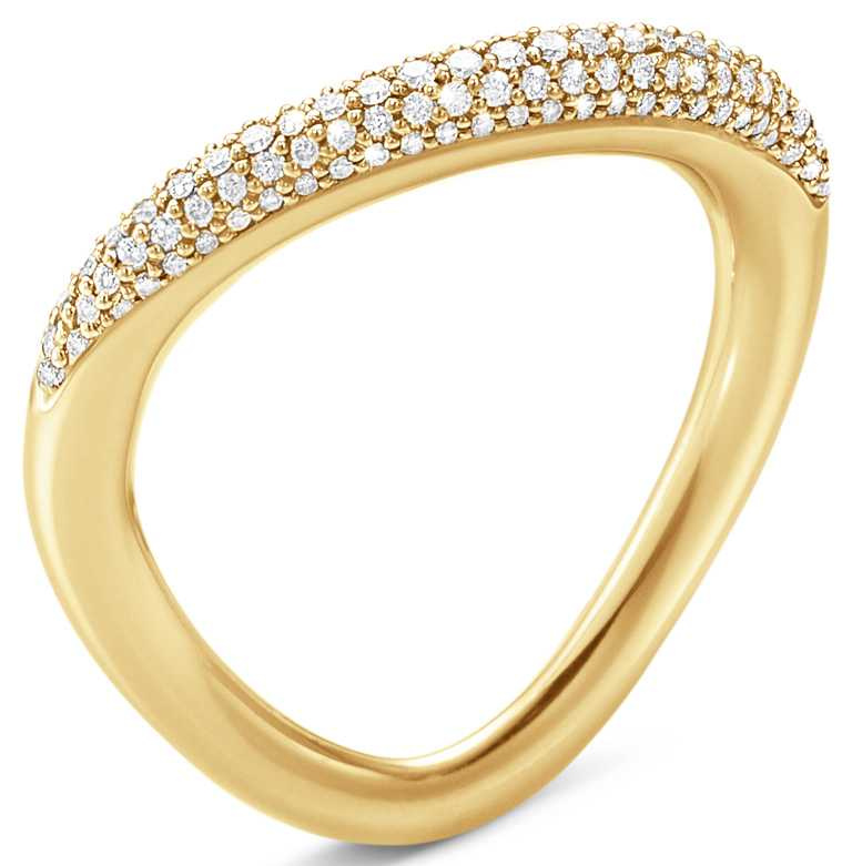 喬治傑生「Offspring」系列，18K黃金排鑽戒指╱86,000元。（圖╱GEORG JENSEN提供）