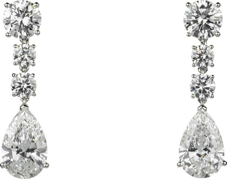 Cartier頂級珠寶耳環，鉑金、鑽石╱價格店洽。（圖╱Cartier提供）