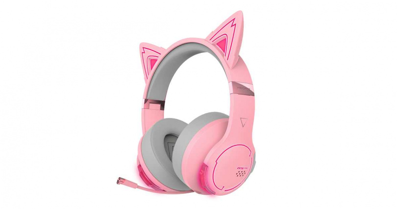 EDIFIER G5BT 萌貓版藍牙無線低延遲電競耳麥粉色售價NT$3590。