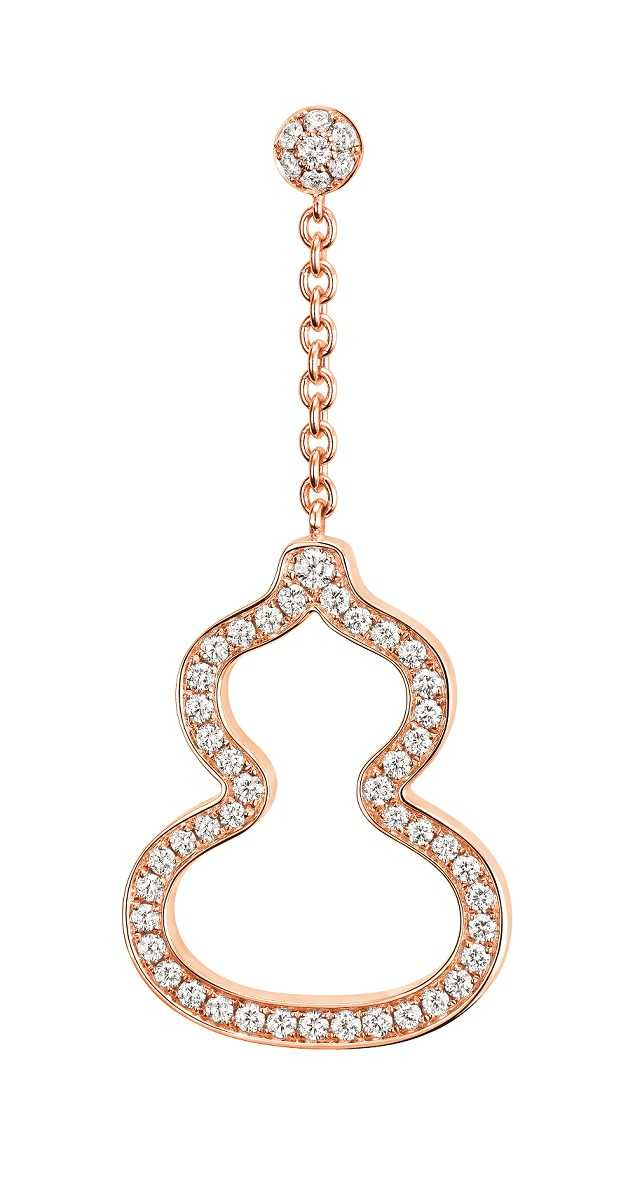 Qeelin Wulu 18K玫瑰金鑽石耳環／175,500元（圖／品牌提供）
