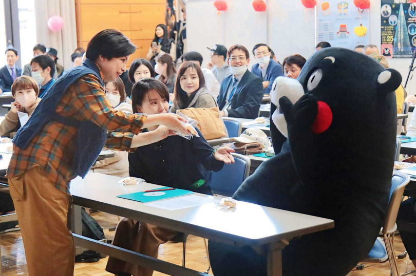 「熊本熊」突襲台日交流同樂會。（圖／桂田文化藝術基金會、桂田文創提供）