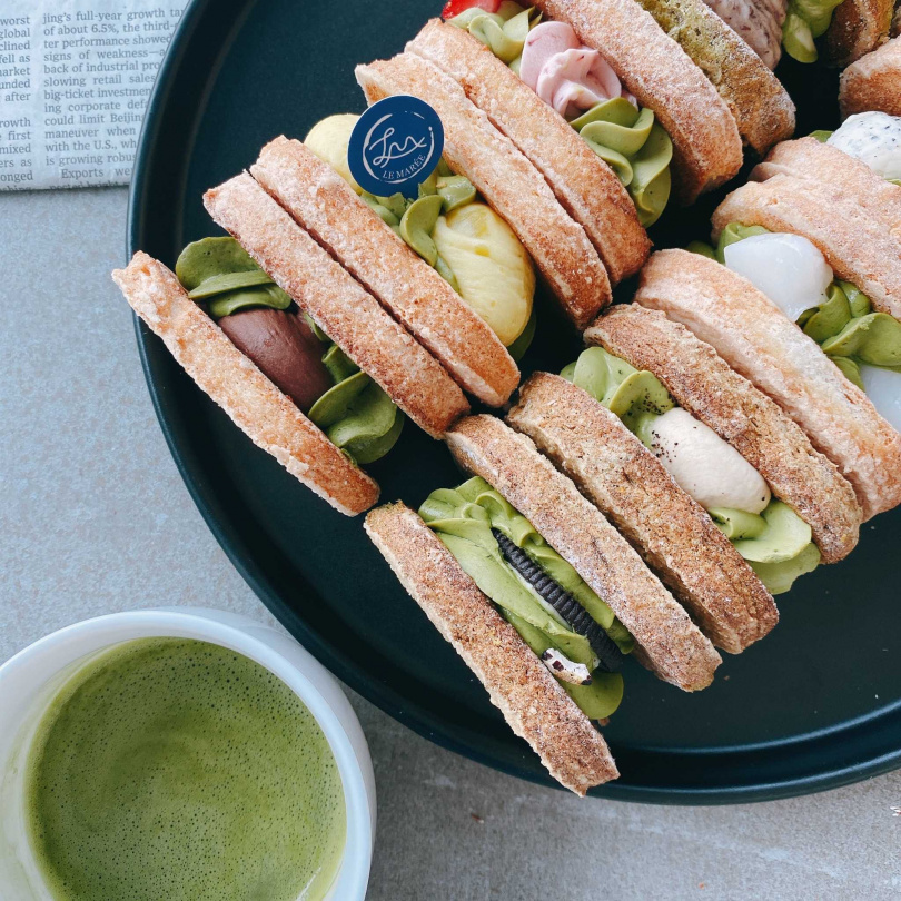 有點秋食物工作室|抹茶達克瓦茲。(圖/Pinkoi提供)