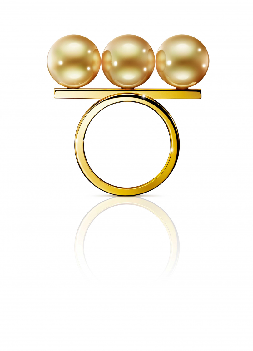 TASAKI balance noble珍珠黃K金戒指／286,000元（圖／品牌提供）