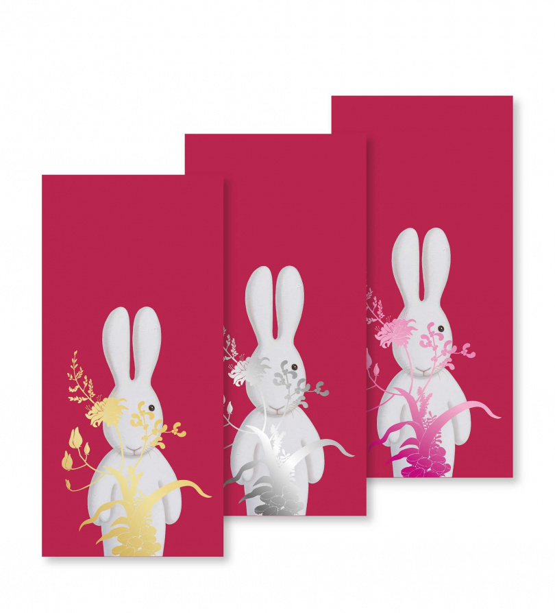  誠品生活，1/12至1/29 單筆消費滿$500元或誠品點50點即可兌換藝術家黃本蕊限量兔子尼尼迎春紅包袋。