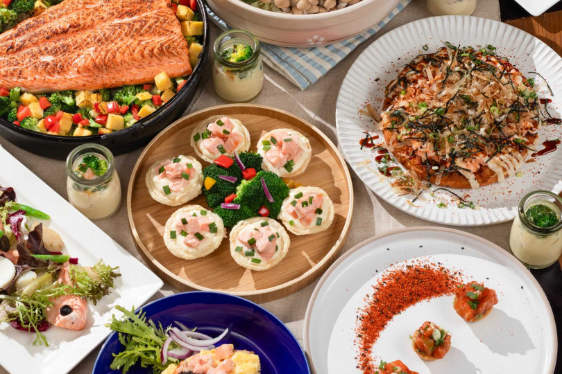台南大員皇冠假日酒店元素餐廳自2023/11/1至12/31推出鮭魚吃到飽主題料理。