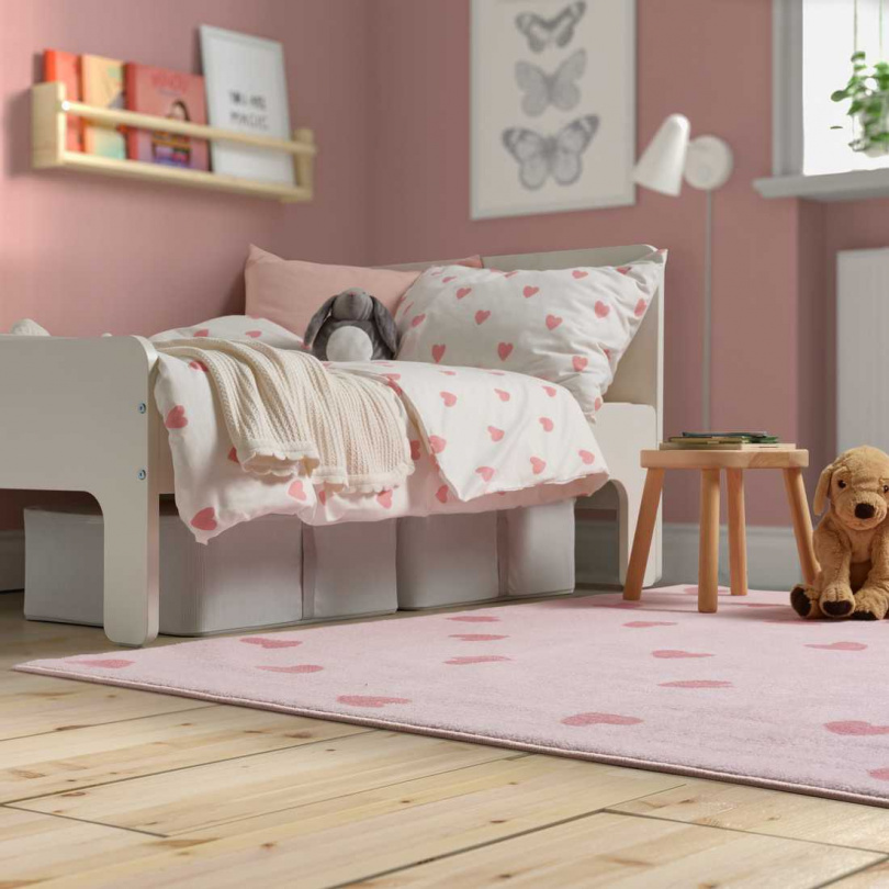 BARNDRÖM地毯　粉紅色（圖／IKEA提供）