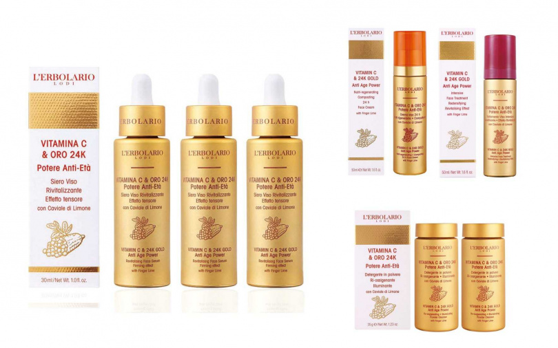 黃金逆齡緊實精華液30ml x3／6,200元、黃金逆齡保濕精華霜or黃金逆齡極緻賦活晚霜50ml／任選兩瓶5,500元、黃金逆齡潔顏粉35g x2／1,800元（圖／品牌提供）