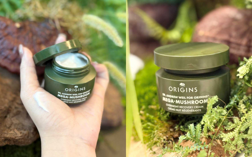 有著輕透質地的品木宣言青春無敵靈芝甦醒霜，塗於臉上吸收後，能感受到肌膚被溫柔包覆。（圖／吳雅鈴攝）