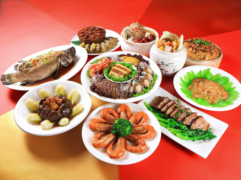 台北老爺粵式外帶年菜套組，共七菜一湯一點心，1月15日前預訂享早鳥優惠價。