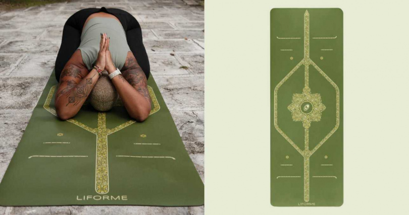 Liforme佩斯利瑜珈墊-橄欖綠／8,500元（圖／品牌提供）