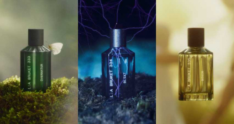 L:a Bruket 333 ÖVERNATUR 冷霧森林淡香精、334 BLIXT 雷鳴序曲淡香精、335 DÍSIR 晨曦之舞淡香精  50ML／4,500元、100ML／6,600元（圖／品牌提供）